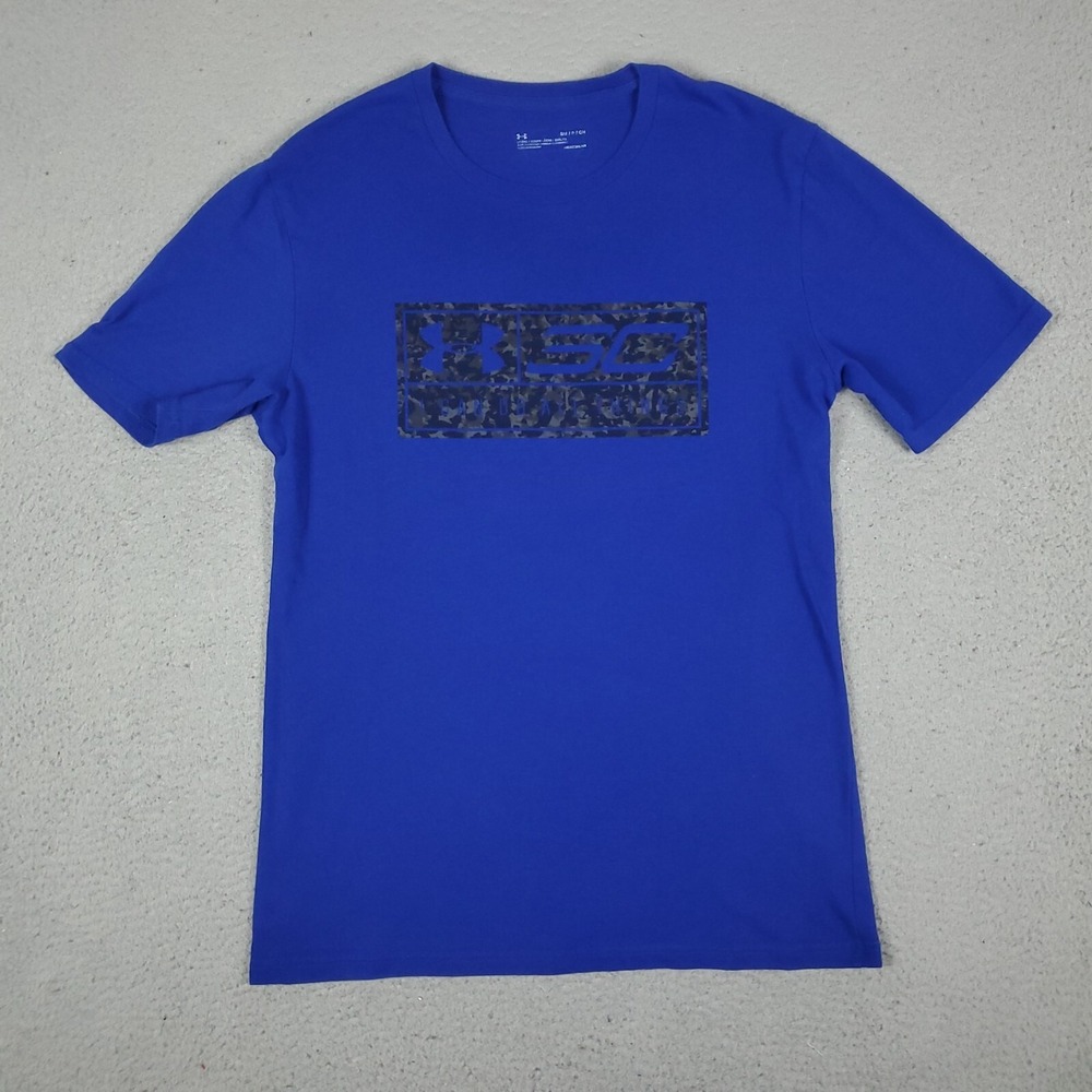 Under Armour I Can Do All Things Blue Heatgear T-Shirt Mens Size Small